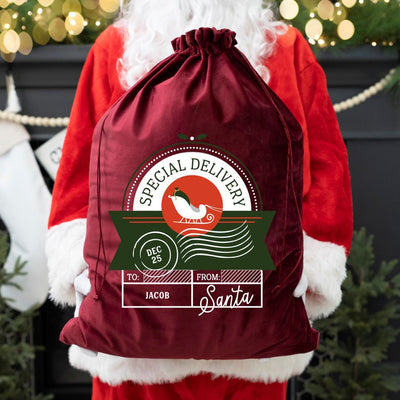 Personalized Christmas Santa Bags (Velvet)