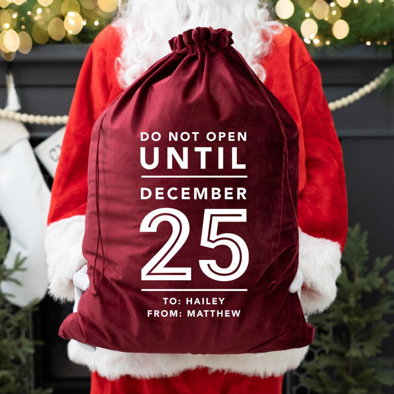 Personalized Christmas Santa Bags (Velvet)