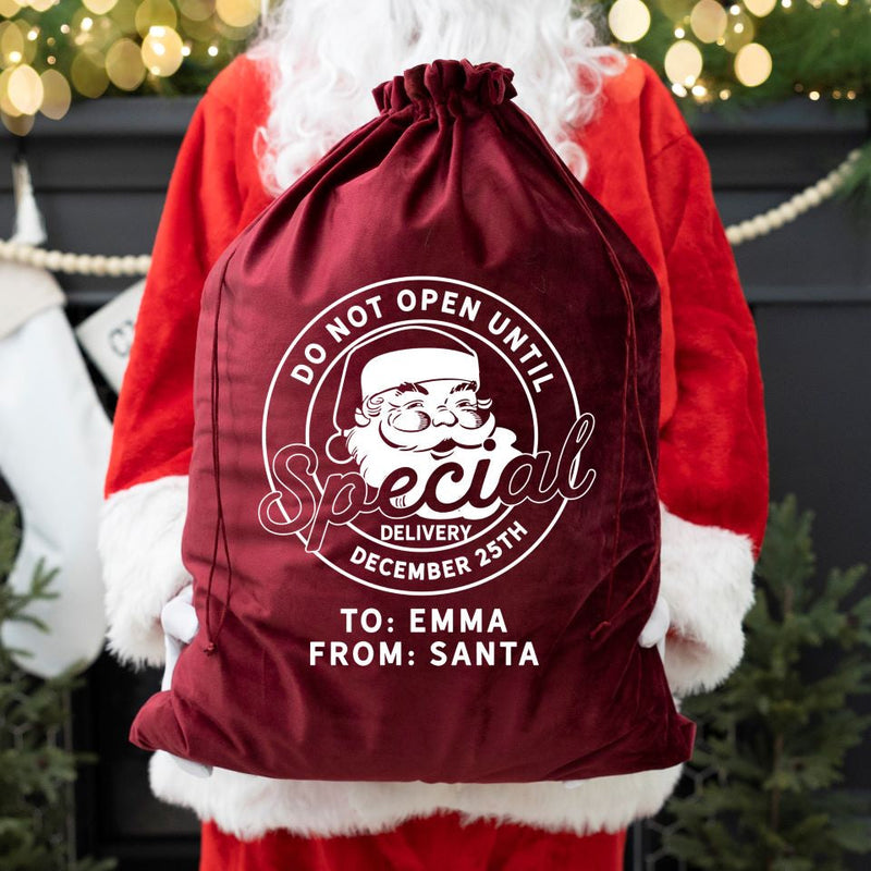 Personalized Christmas Santa Bags (Velvet)