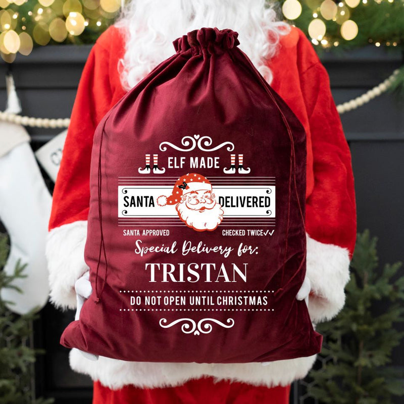Personalized Christmas Santa Bags (Velvet)