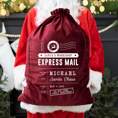Personalized Christmas Santa Bags (Velvet)
