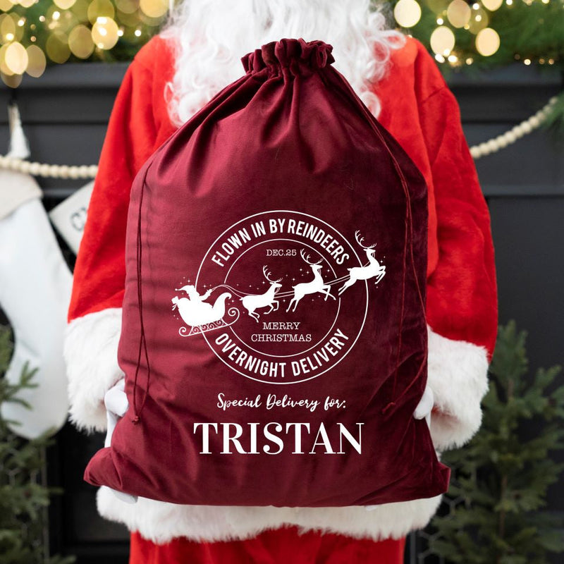 Personalized Christmas Santa Bags (Velvet)