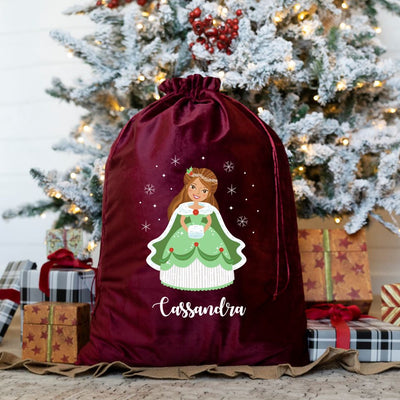 Personalized Princess Santa Bags (Velvet)