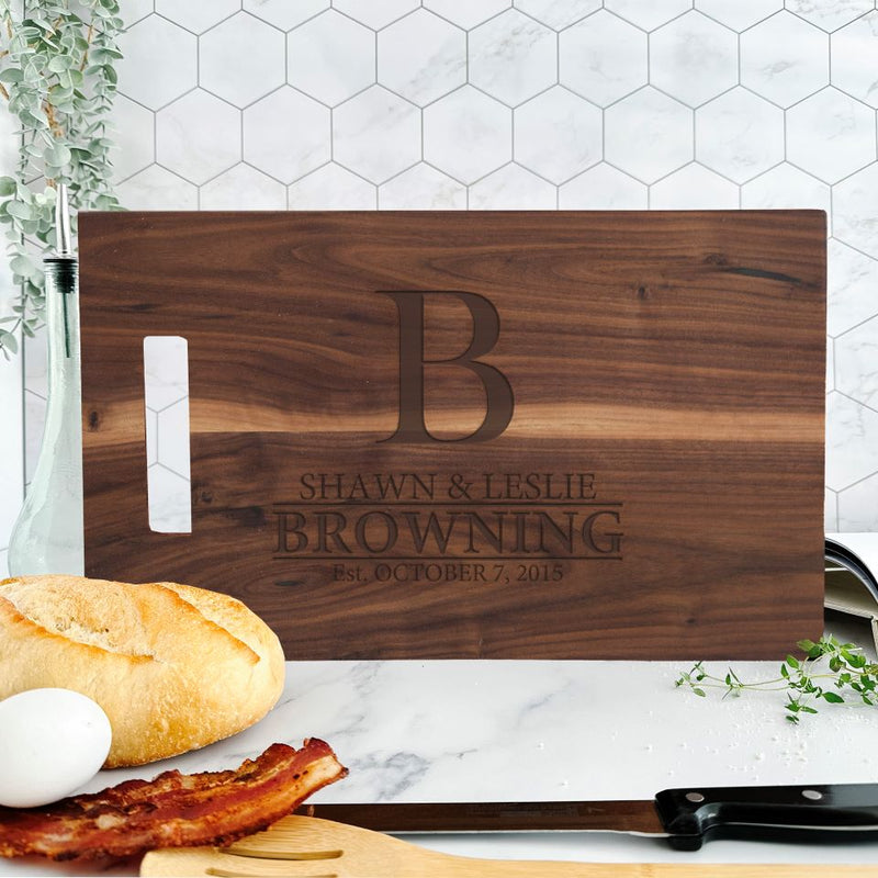 Personalized 11x17 Walnut Cutting Boards