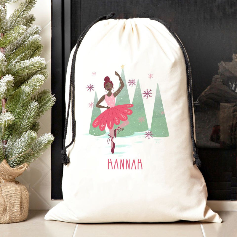Personalized Jumbo Santa Gift Bags for Girls