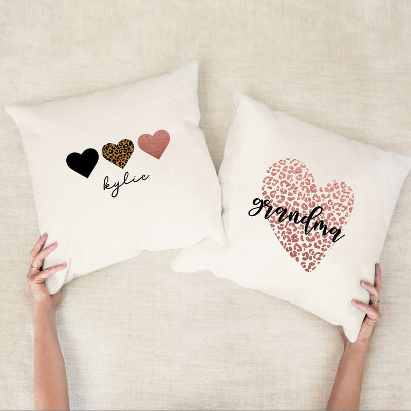 Personalized Animal Print Throw Pillow Covers