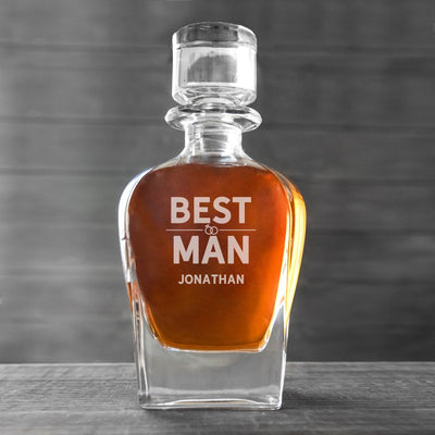 Personalized Groomsmen Antique Decanter - 5 Set