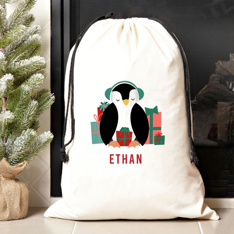 Personalized Merry and Bright Jumbo Santa Gift Bags