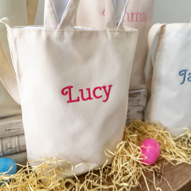 Personalized Bunny Tote Bags