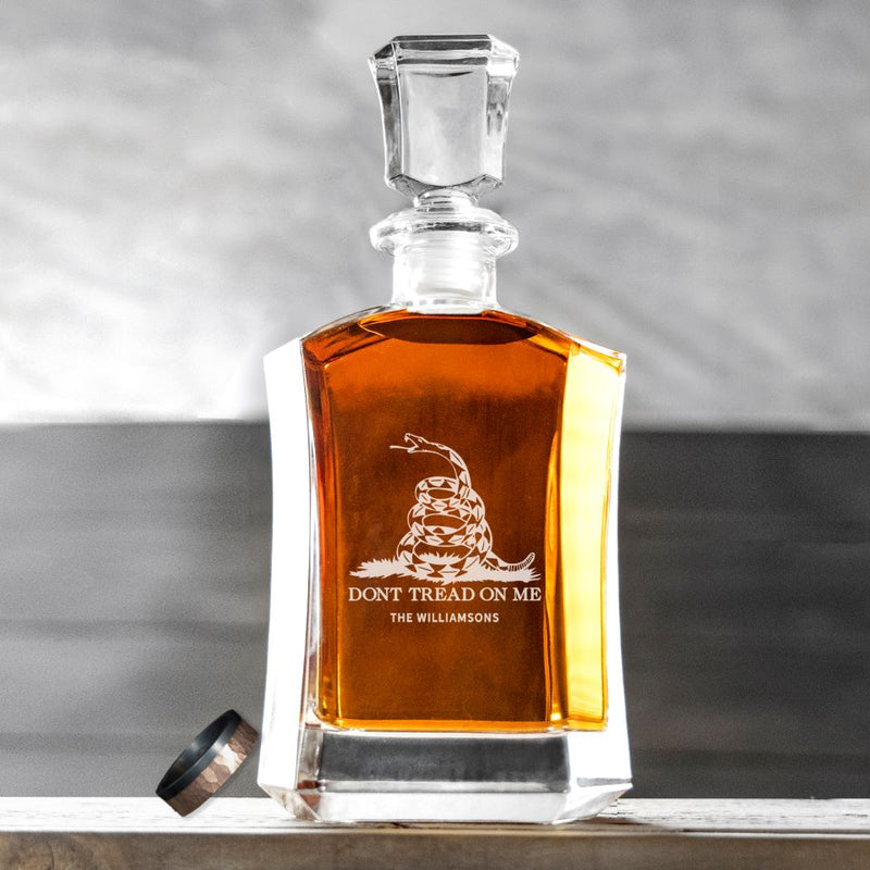 Personalized Decanter - Glass Whiskey Decanter - Patriotic Designs