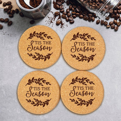 Corporate | Personalized Christmas Cork Coasters