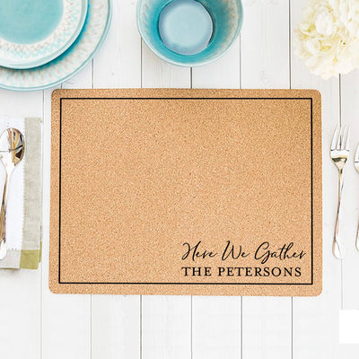 Personalized Cork Placemats - Friendsgiving