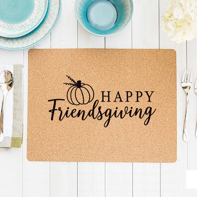 Personalized Cork Placemats - Friendsgiving
