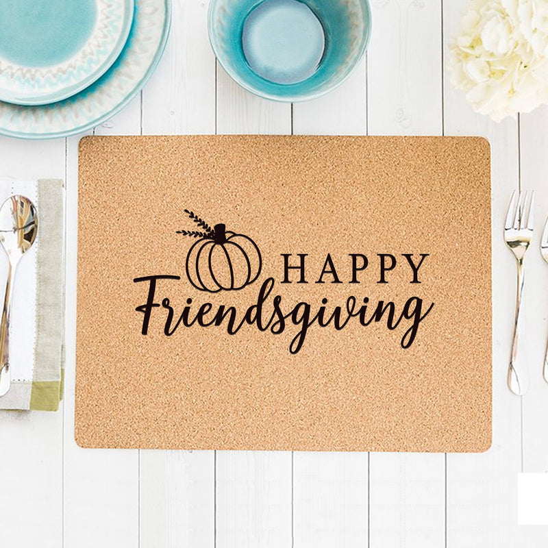 Personalized Cork Placemats - Friendsgiving