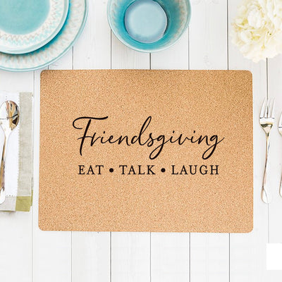 Personalized Cork Placemats - Friendsgiving
