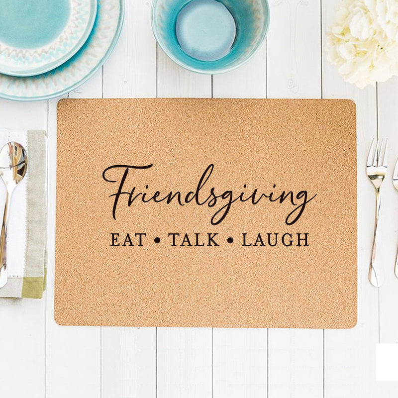 Personalized Cork Placemats - Friendsgiving