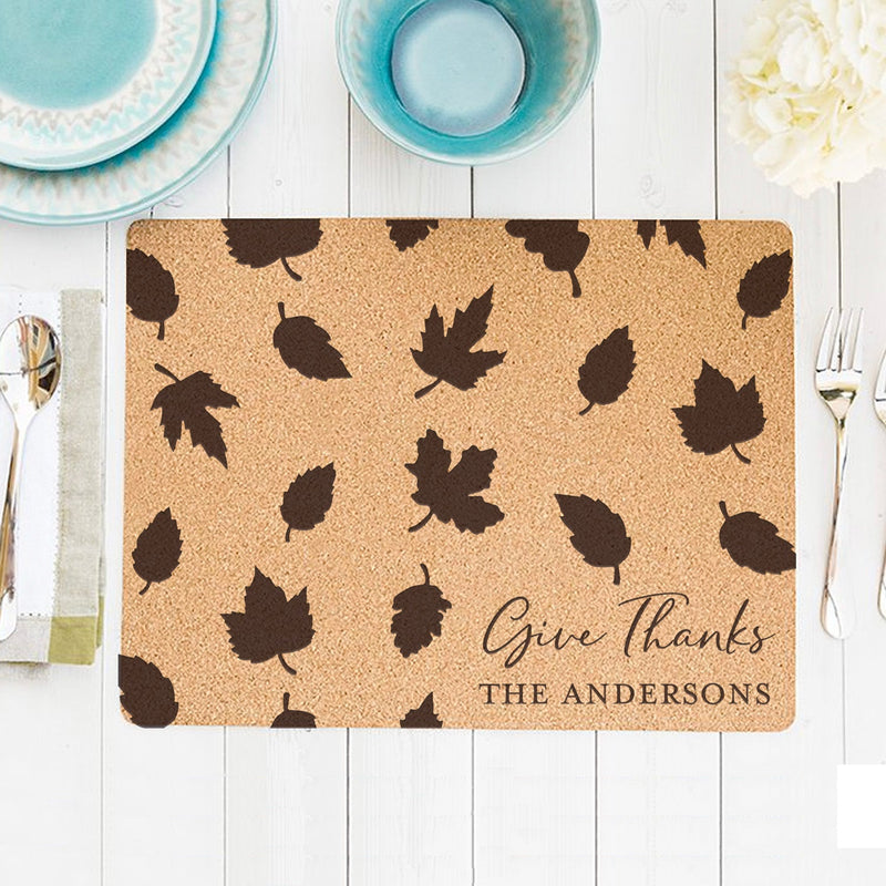 Personalized Cork Placemats - Friendsgiving