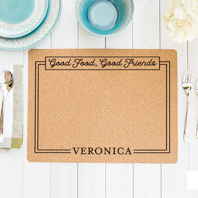 Personalized Cork Placemats - Friendsgiving