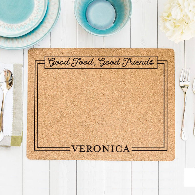 Personalized Cork Placemats - Friendsgiving