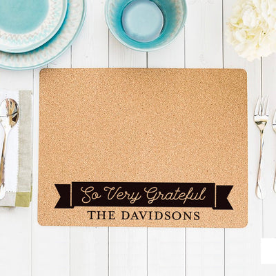 Personalized Cork Placemats - Friendsgiving