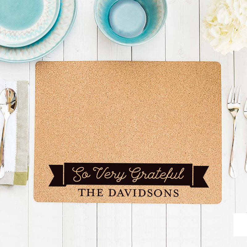 Personalized Cork Placemats - Friendsgiving