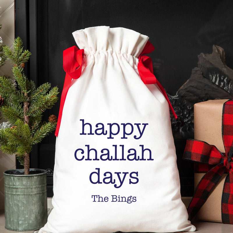 Personalized Hanukkah Drawstring Gift Bags