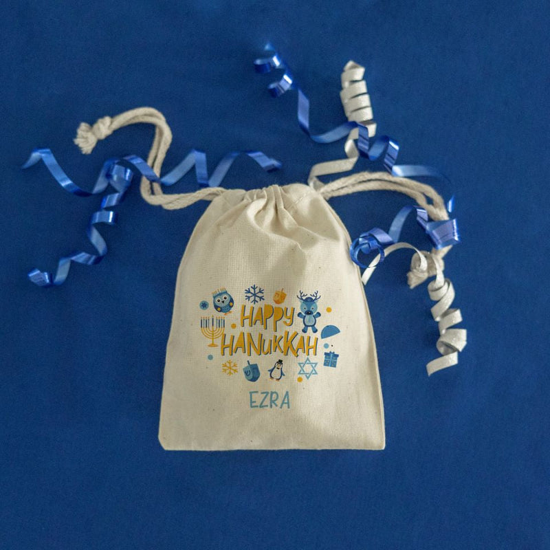 Personalized Hanukkah Gelt Bags