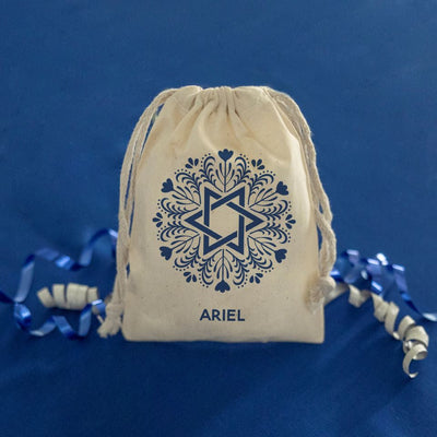 Personalized Hanukkah Gelt Bags