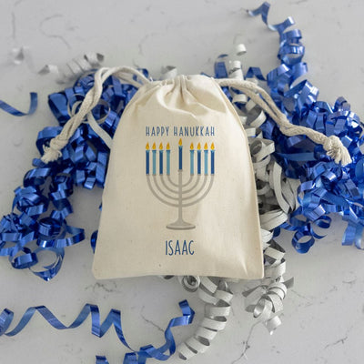 Personalized Hanukkah Gelt Bags