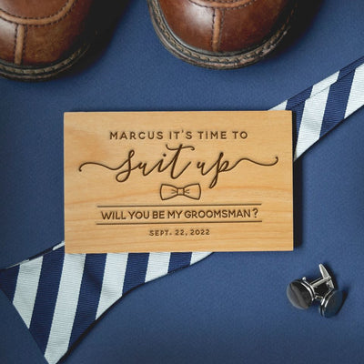 Personalized Groomsmen Proposal Postcards