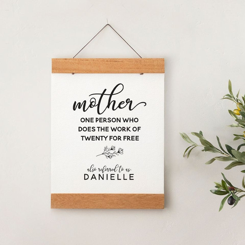 Personalized Strong Women Hanging Canvas Prints (Multiple Sizes)