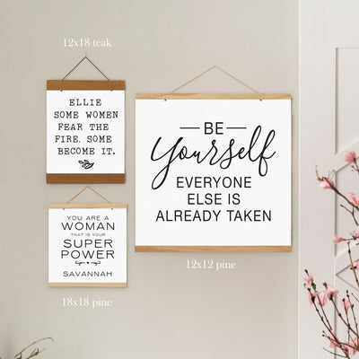 Personalized Strong Women Hanging Canvas Prints (Multiple Sizes)
