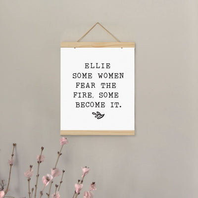 Personalized Strong Women Hanging Canvas Prints (Multiple Sizes)