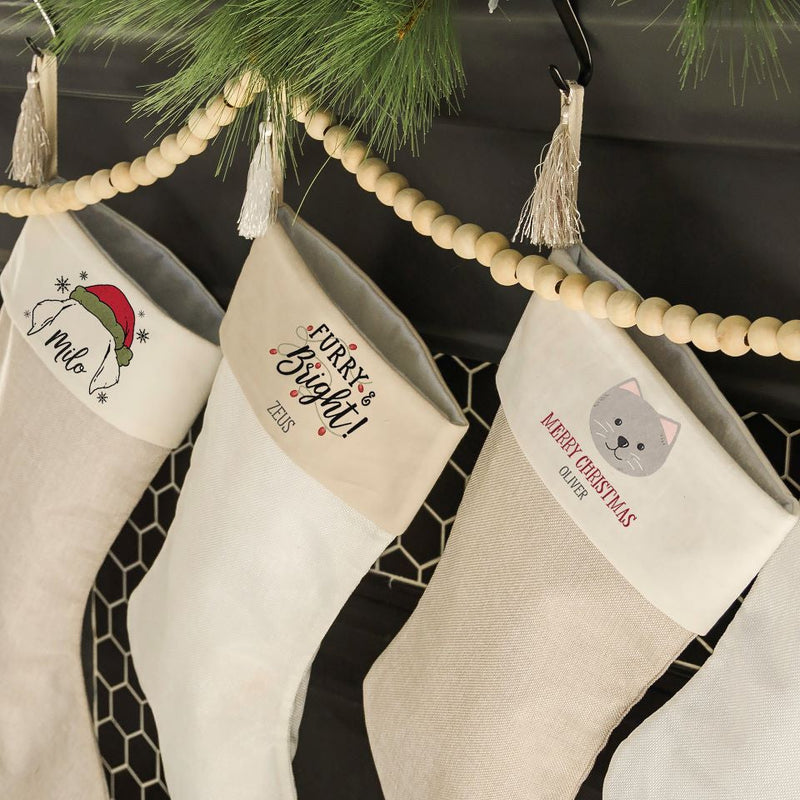 Personalized Cotton Stocking with Tassel - Pet Designs