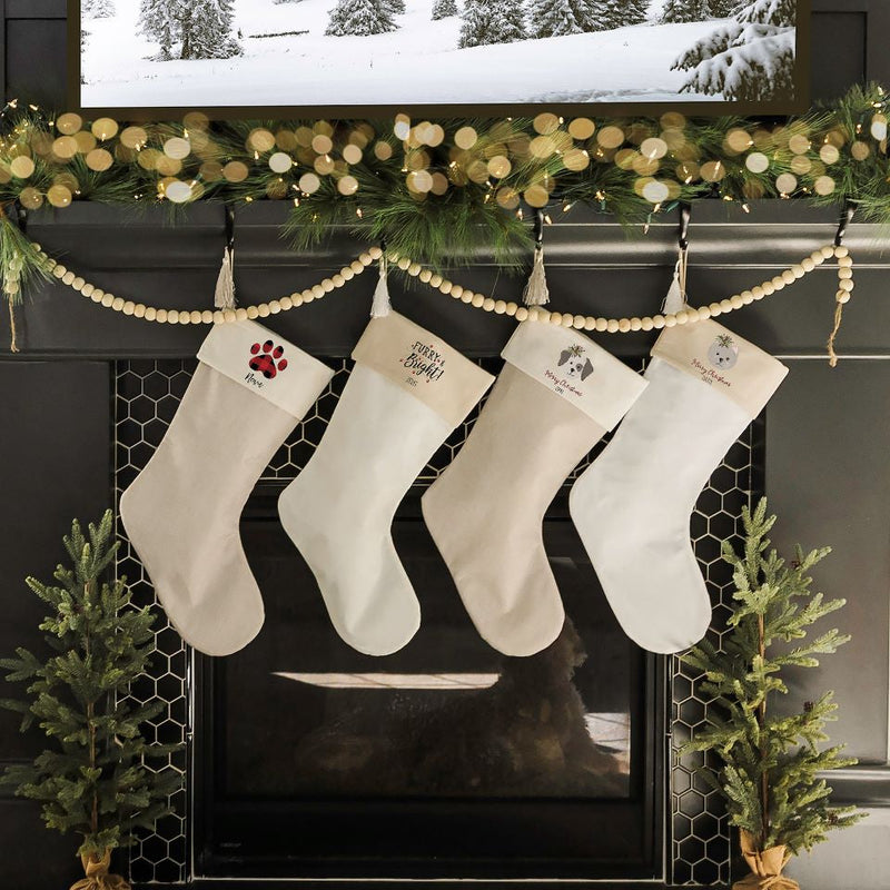 Personalized Cotton Stocking with Tassel - Pet Designs