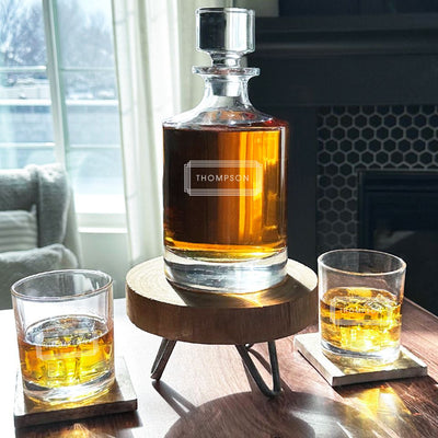 Personalized 30 oz. Glass Decanter - Modern Designs