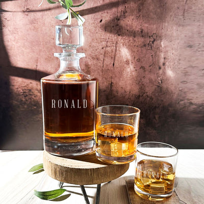 Personalized 30 oz. Glass Decanter - Modern Designs