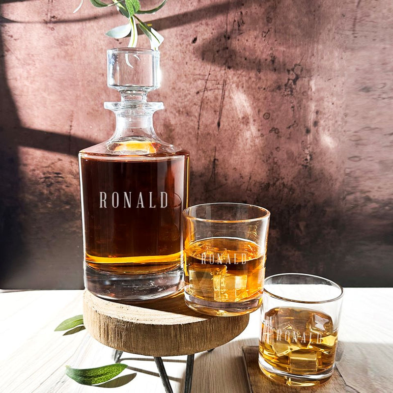Personalized 30 oz. Glass Decanter - Modern Designs
