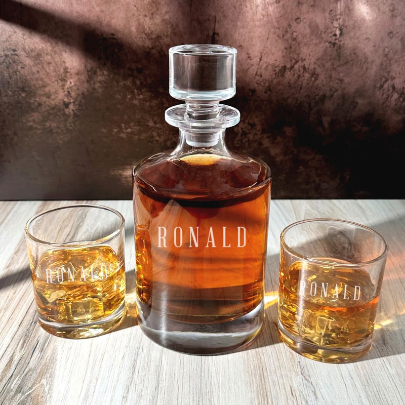 Personalized 30 oz. Glass Decanter - Modern Designs