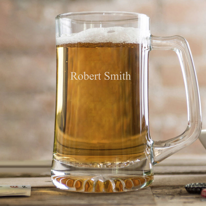 Personalized Monogram 25 oz. Beer Mug - 6 Designs