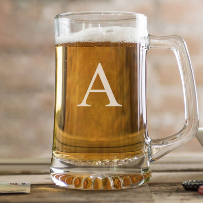 Personalized Monogram 25 oz. Beer Mug - 6 Designs