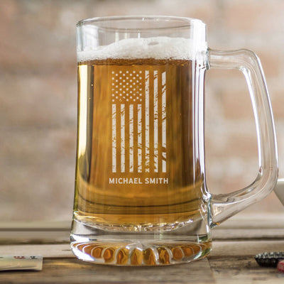 Personalized 25 oz. Monogrammed Sports Mug - Patriotic Designs