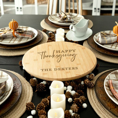 Personalized Lazy Susan - Thanksgiving designs