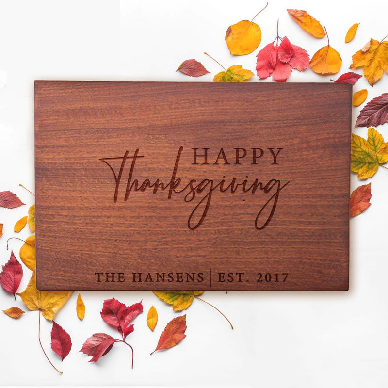 Personalized 10x15 Holiday Mahogany Cutting Boards