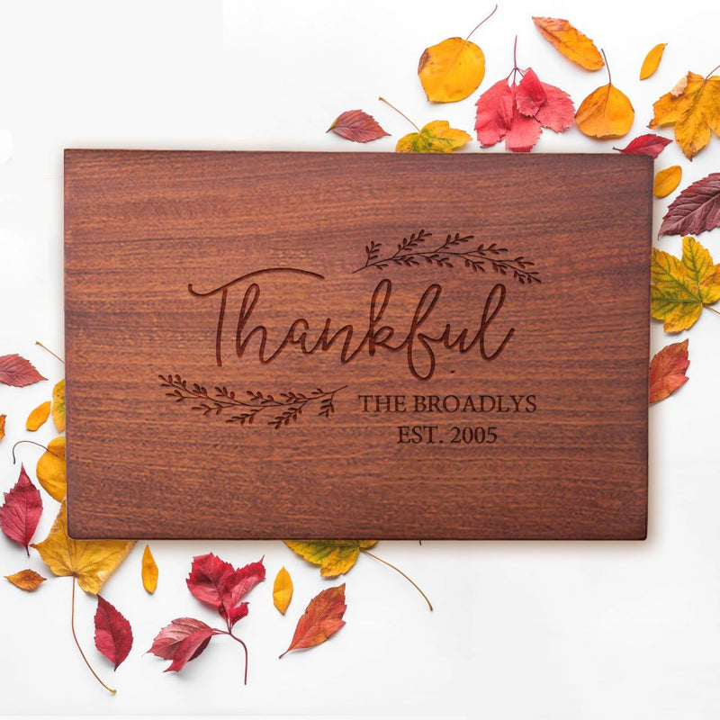 Personalized 10x15 Holiday Mahogany Cutting Boards