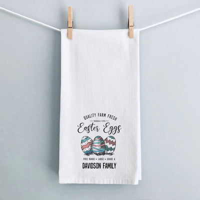 Personalized Vintage Farmhouse Easter Tea Towels