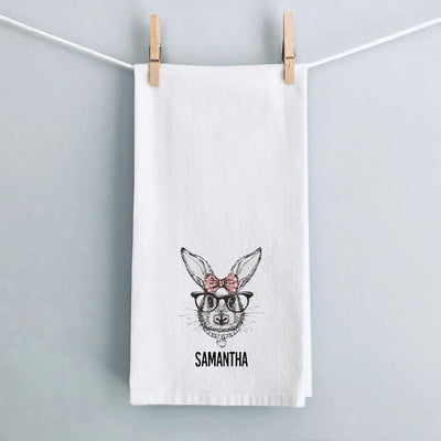 Personalized Vintage Farmhouse Easter Tea Towels