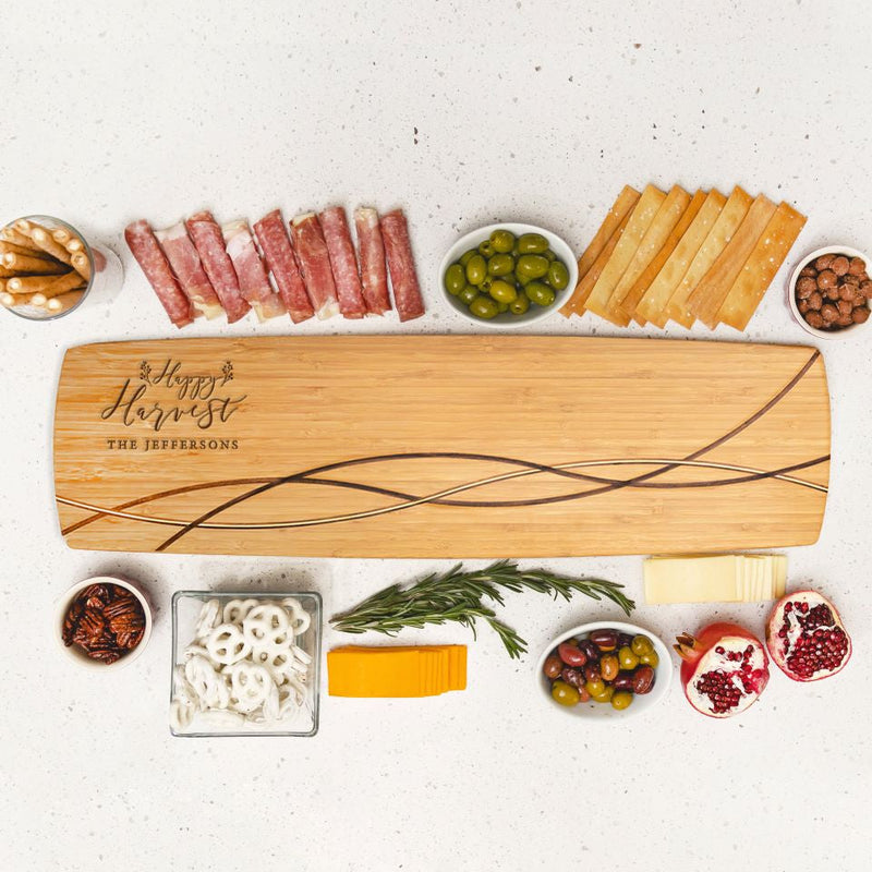 Personalized Holiday Charcuterie Board And Cheese Plate