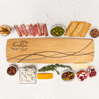 Personalized Holiday Charcuterie Board And Cheese Plate