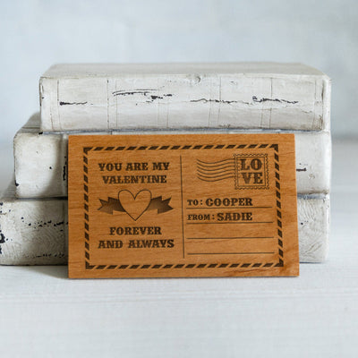 Personalized Love-themed Wooden Postcards